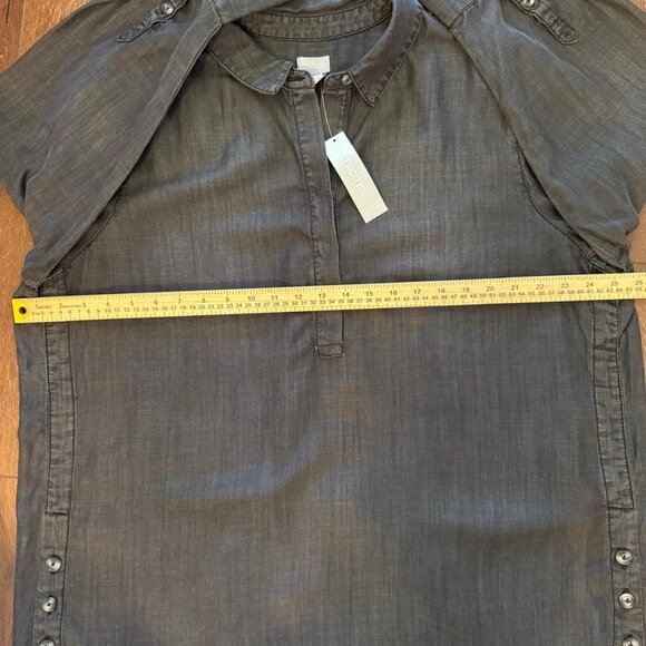 NWT Chico's 4 (20/22) 100% Tencel Lyocell Popover Tunic Shirt Gray - Picture 6 of 6